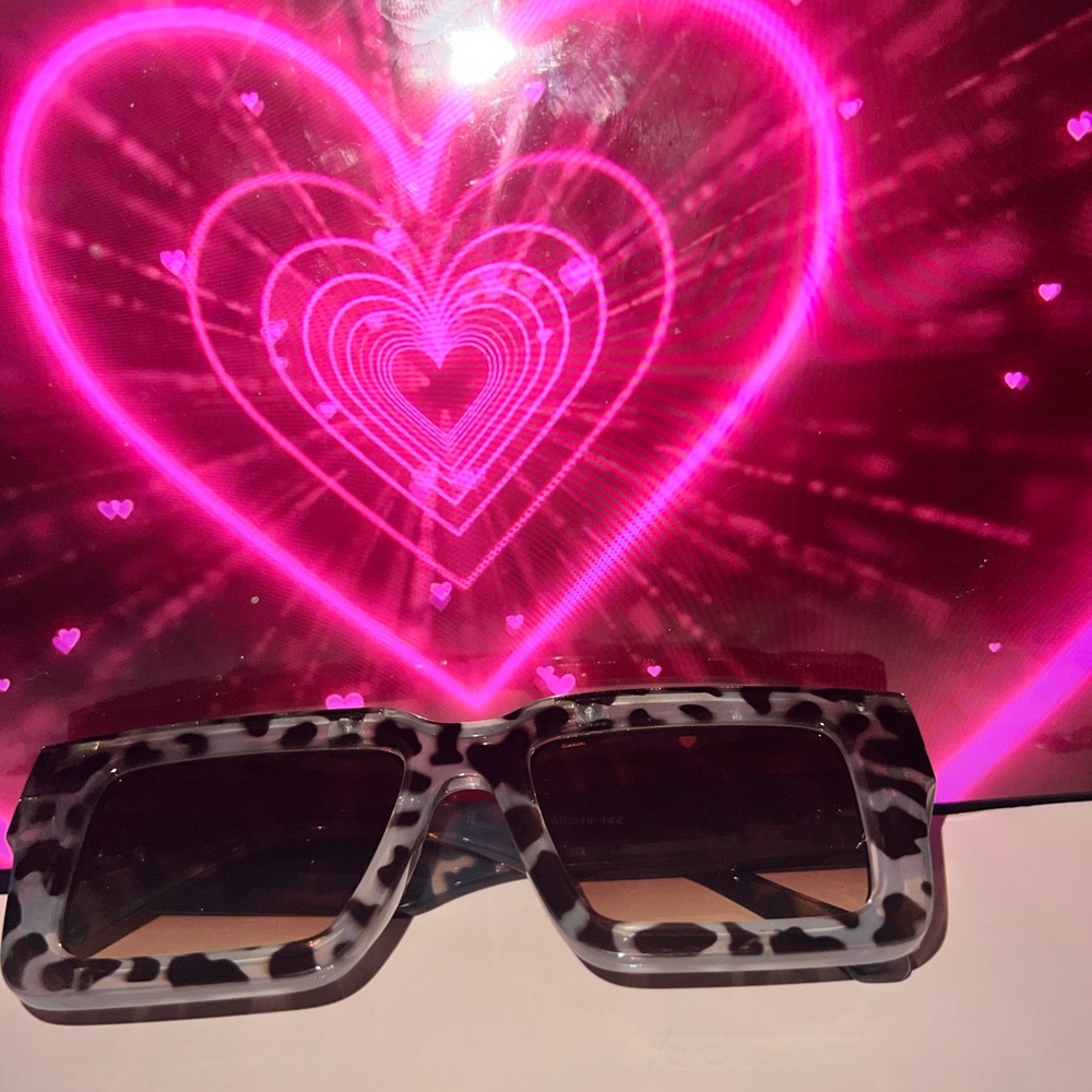 Cow print glasses